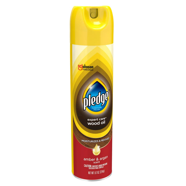 Spray Furniture Polish, Amber and Argan Scent - 2 packs-  9.7 oz per pack - plus 3 My Outlet Mall Resealable Storage Pouches