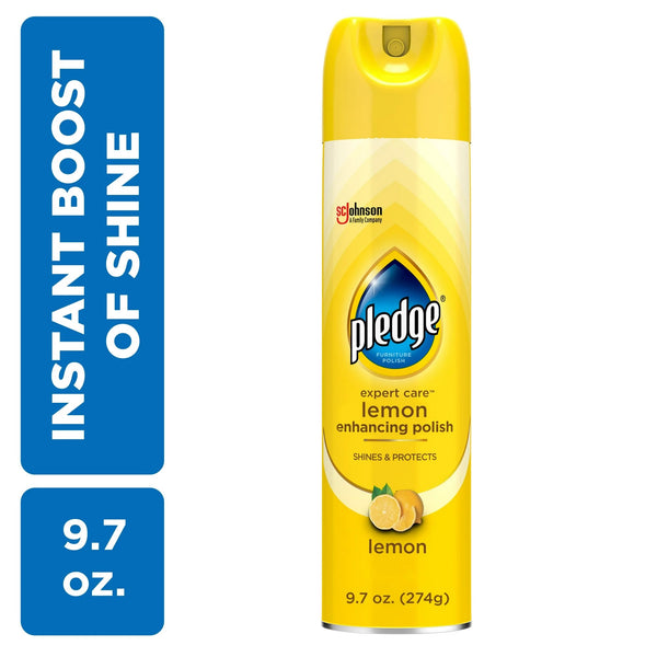 Expert Care, Wood Polish Shines and Protects, Lemon Enhancing, Aerosol - 1 pack - 9.7 oz per pack - plus 3 My Outlet Mall Resealable Storage Pouches