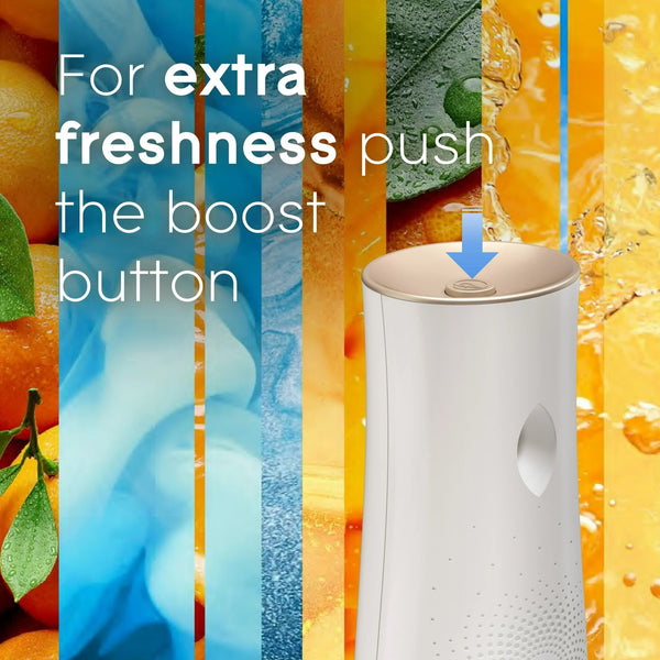 Automatic Spray Refills, Air Freshener, Infused with Essential Oils, Coastal Sunshine Citrus - 2 packs - 2 count per pack - plus 3 My Outlet Mall Resealable Storage Pouches
