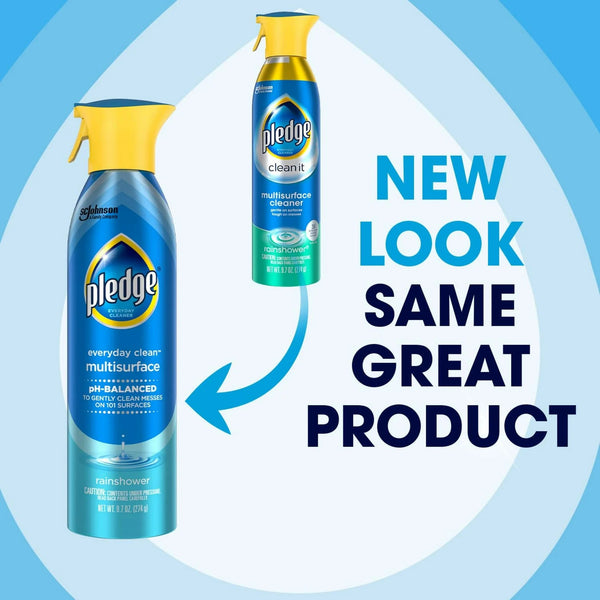 Multi Surface Cleaner, Everyday Cleaner, Aerosol, Rainshower Scent - 1 pack - 9.7 oz per pack - plus 3 My Outlet Mall Resealable Storage Pouches