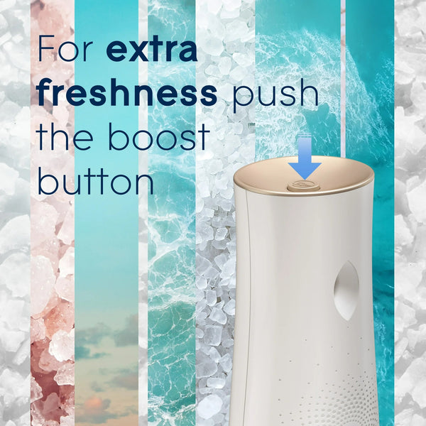 Automatic Spray Refills, Air Freshener, Infused with Essential Oils, Sky & Sea Salt - 3 packs - 2 count per pack - plus 3 My Outlet Mall Resealable Storage Pouches