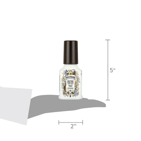 Original Citrus , Lemon + Bergamot + Lemongrass Before-You-Go Toilet Spray - 1 pack - 2 oz per pack - plus 3 My Outlet Mall Resealable Storage Pouches