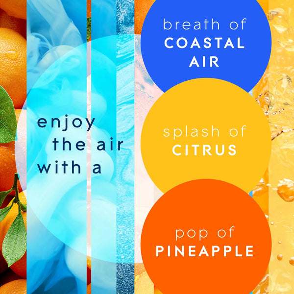 Automatic Spray Refills, Air Freshener, Infused with Essential Oils, Coastal Sunshine Citrus - 2 packs - 2 count per pack - plus 3 My Outlet Mall Resealable Storage Pouches