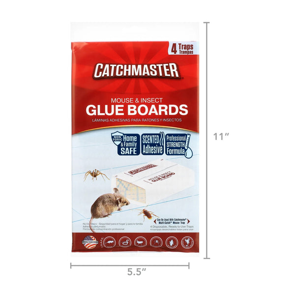 Mouse and Insect Glue Board Traps, Pre-baited and Ready to Use Indoors, Safe, non-toxic, and Easy to Use - 2 pack - plus 3 My Outlet Mall Resealable Storage Pouches
