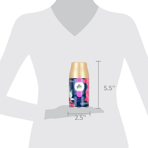 Automatic Spray Refill, Air Freshener, Infused with Essential Oils, Orchid & Neroli - 2 packs - 2 count per pack - plus 3 My Outlet Mall Resealable Storage Pouches