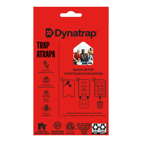 Indoor Insect Trap, White, 1 Trap, 3 Refills - 3 packs - plus 3 My Outlet Mall Resealable Storage Pouches