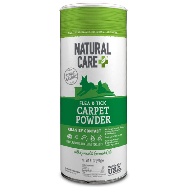 Flea and Tick Carpet Powder Canister - 1 pack - 8.1 oz per pack - plus 3 My Outlet Mall Resealable Storage Pouches