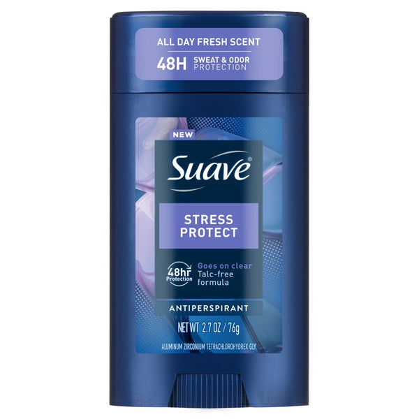 Stress Protect Men’s Antiperspirant Deodorant, Lavender & Cedarwood Scent, 48-Hour Protection - 2 packs - 2.7 oz per pack - plus 3 My Outlet Mall Resealable Storage Pouches