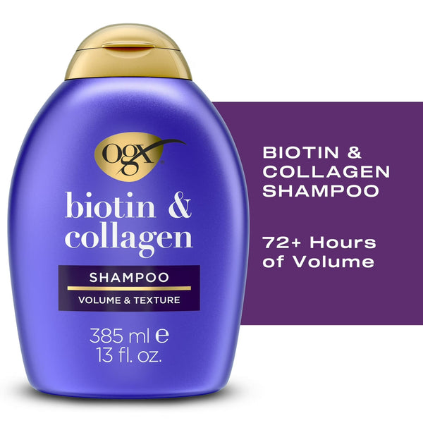 Thick and Full, Biotin and Collagen Volumizing Shampoo - 2 packs - 13Fl oz per pack - plus 3 My Outlet Mall Resealable Storage Pouches