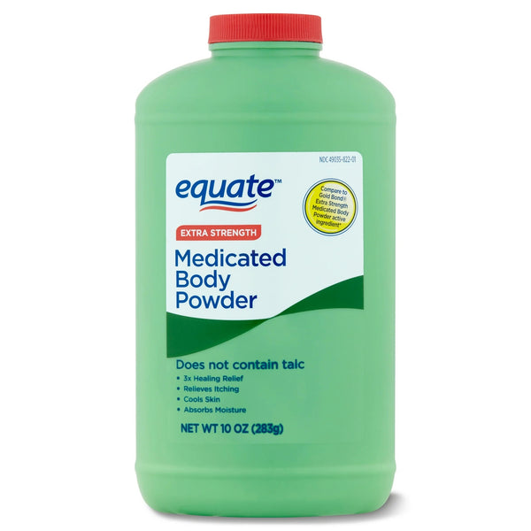 Extra Strength Medicated Body Powder, Eucalyptus Scent - 1 pack - 10 oz per pack - plus 3 My Outlet Mall Resealable Storage Pouches