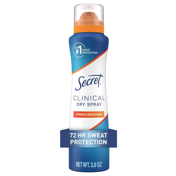 Clinical Strength Dry Spray Antiperspirant & Deodorant for Women, Stress Response Scent - 3 packs - 3.8 oz per pack - plus 3 My Outlet Mall Resealable Storage Pouches
