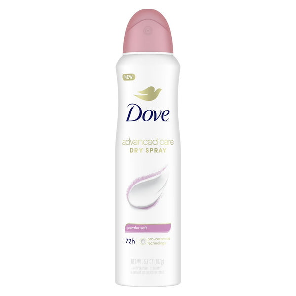 Advanced Care Long Lasting Women's Antiperspirant Deodorant Spray, Powder Soft - 2 packs - 3.8 oz per pack - plus 3 My Outlet Mall Resealable Storage Pouches