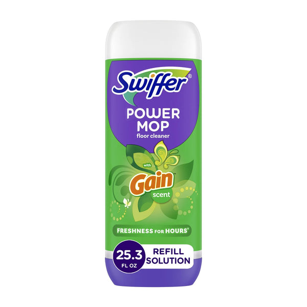 PowerMop Floor Cleaning Solution with Gain Scent - 1 pack - 25.3 fl oz per pack - plus 3 My Outlet Mall Resealable Storage Pouches