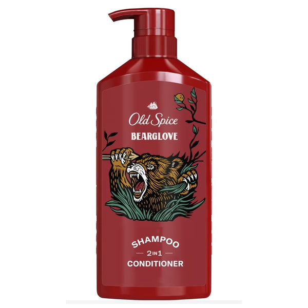 Bear Glove 2-in-1 Shampoo and Conditioner for Men, All Hair Types - 1 pack - 22 Fl oz per pack - plus 3 My Outlet Mall Resealable Storage Pouches