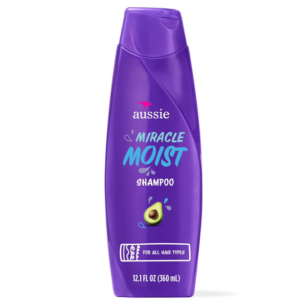 Miracle Moist Shampoo for All Hair Types with Avocado, Moisturizing, Paraben Free - 1 pack - 12.1 oz per pack - plus 3 My Outlet Mall Resealable Storage Pouches