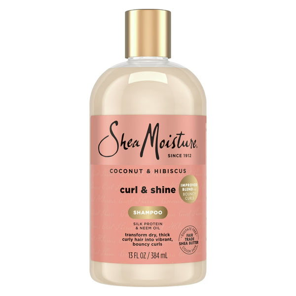 Curl & Shine Shampoo Coconut & Hibiscus for Curly Hair Paraben Free - 2 packs - 13 oz per pack - plus 3 My Outlet Mall Resealable Storage Pouches