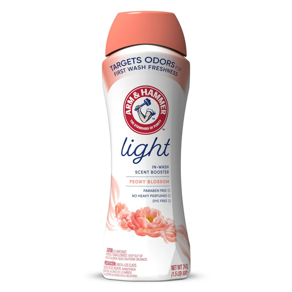 Light In-Wash Scent Booster, No Heavy Perfumes, No Dyes, No Parabens, Peony Blossom Scent- 1 pack - 24 oz per pack - plus 3 My Outlet Mall Resealable Storage Pouches