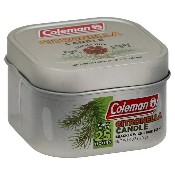 Repellents Pine Citronella Candle, Silver- 1 pack - 6 oz per pack - plus 3 My Outlet Mall Resealable Storage Pouches