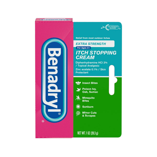 Extra Strength Anti-Itch Topical Analgesic Cream - 2 packs - 1 oz per pack - plus 3 My Outlet Mall Resealable Storage Pouches
