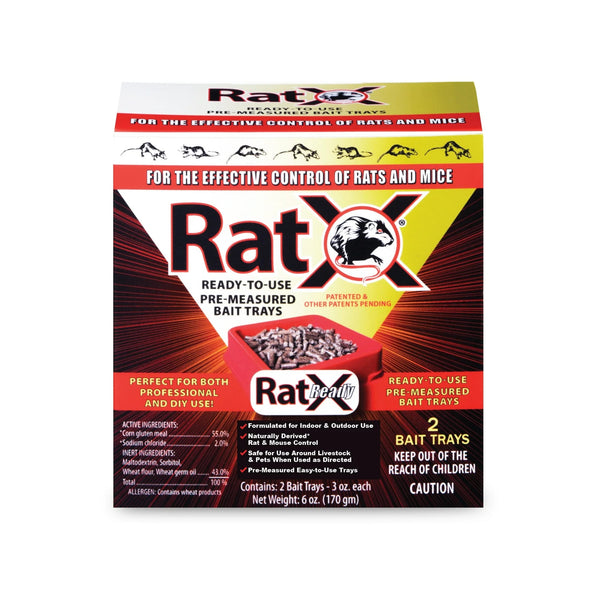 Ready-to-Use Rat Bait Trays - 1 pack - 2 Count - plus 3 My Outlet Mall Resealable Storage Pouches