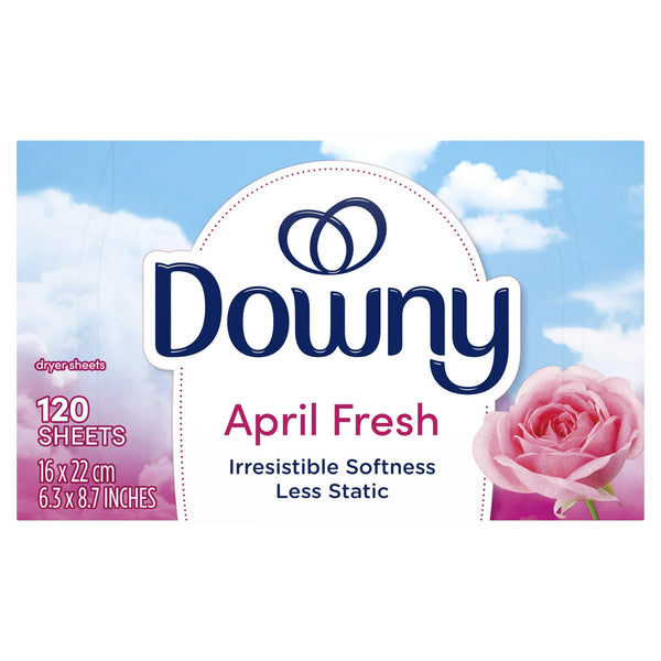 Fabric Softener Dryer Sheets, April Fresh Scent - 3 packs - 120 Count - plus 3 My Outlet Mall Resealable Storage Pouches