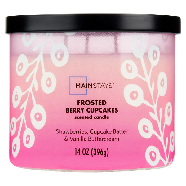 3-Wick Ombre Wrap Frosted Berry Cupcakes Candle - 1 pack - 14 oz per pack - plus 3 My Outlet Mall Resealable Storage Pouches
