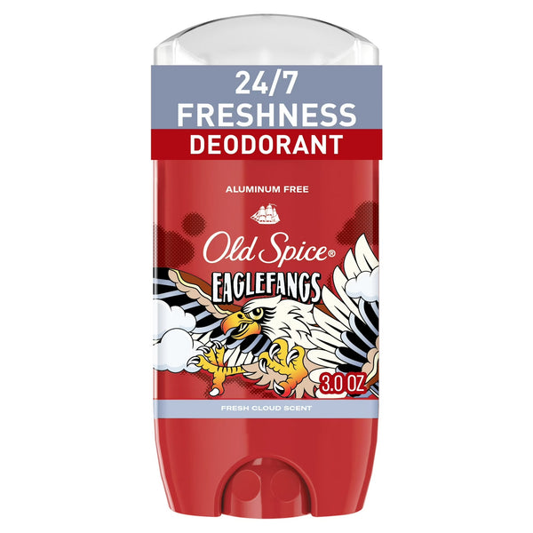 Aluminum Free Deodorant for Men, Eaglefangs, Fresh Cloud Scent - 1 pack - 3 oz per pack - plus 3 My Outlet Mall Resealable Storage Pouches
