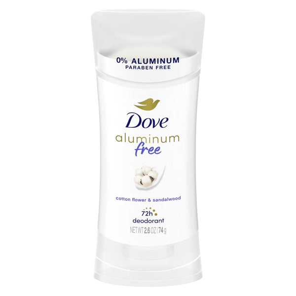 Aluminum Free Deodorant Stick Cotton Flower & Sandalwood - 1 pack - 2.6 oz per pack - plus 3 My Outlet Mall Resealable Storage Pouches