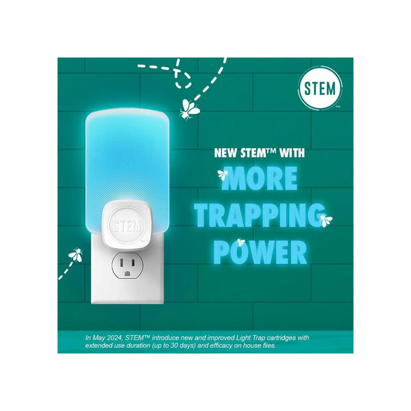 Light Trap, Attracts and Traps Flying Insects, Emits Soft Blue Light, [Includes Starter Kit with 1 Light Trap and 2 Cartridges]- 1 pack - plus 3 My Outlet Mall Resealable Storage Pouches