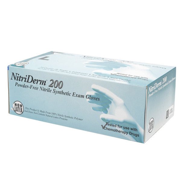 NitriDerm Powder-Free Nitrile Synthetic Exam Gloves Large