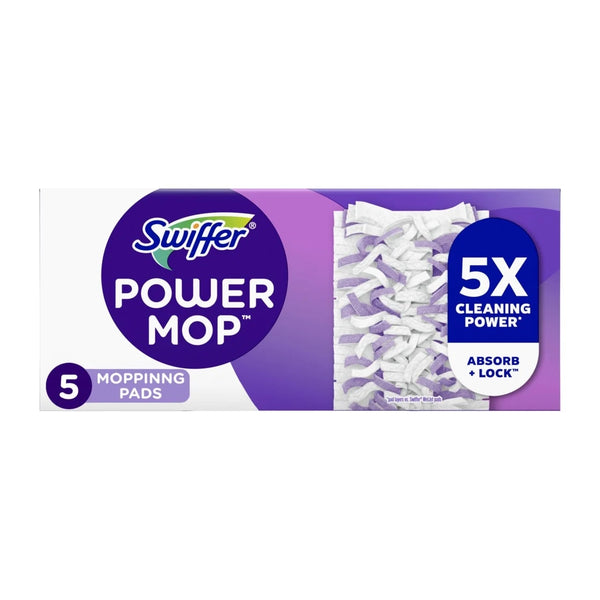 PowerMop Multi-Surface Mopping Pad Refills for Floor Cleaning - 2 packs - 5 count per pack - plus 3 My Outlet Mall Resealable Storage Pouches