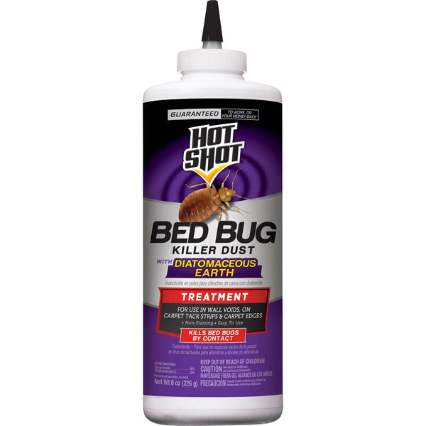 Bed Bug Killer Dust with Diatomaceous Earth, Treatment for Bed Bugs - 1 pack - 8 oz per pack - plus 3 My Outlet Mall Resealable Storage Pouches