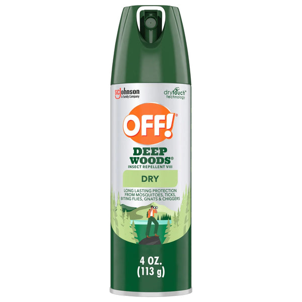 Deep Woods Long Lasting Protection 25% Deet Insect Repellent VIII Aerosol - 2 packs - 4 oz per pack - plus 3 My Outlet Mall Resealable Storage Pouches