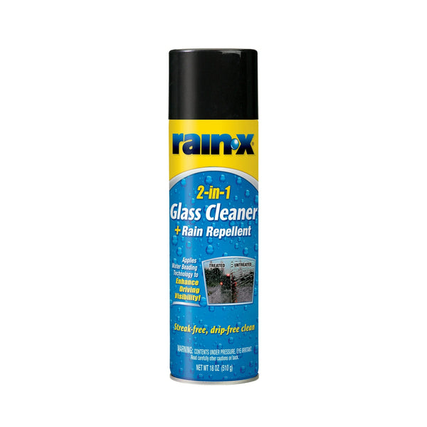 2 in 1 Glass Cleaner and Rain Repellent, Aerosol - 2 packs - 18 oz per pack - plus 3 My Outlet Mall Resealable Storage Pouches