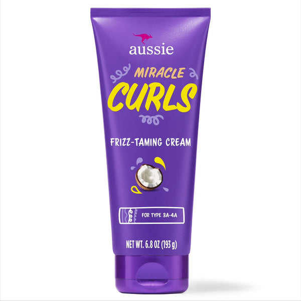 Miracle Curls Frizz Taming Curl Cream, for Curly Hair - 1 pack - 6.8Fl oz per pack - plus 3 My Outlet Mall Resealable Storage Pouches