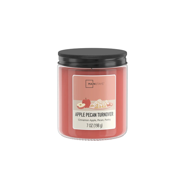 Apple Pecan Scented 3-Wick Glass Jar Candle - 1 pack - 7 oz per pack - plus 3 My Outlet Mall Resealable Storage Pouches