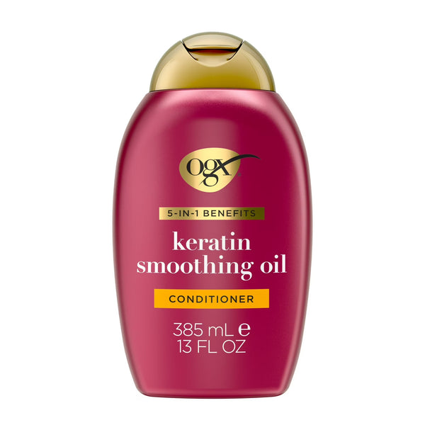 Frizz-Free + Keratin Smoothing Oil Conditioner - 1 pack - 13Fl oz per pack - plus 3 My Outlet Mall Resealable Storage Pouches