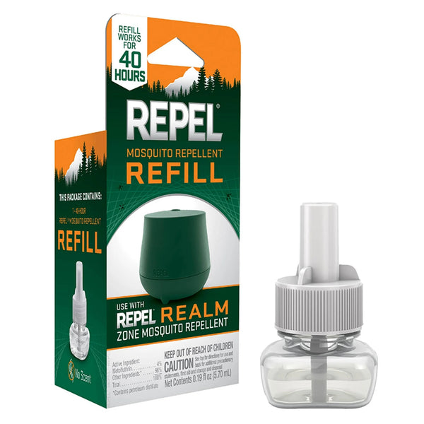Realm Zone Mosquito Repellent Refill Cartridge, 40 Hour Protection Per Refill - 1 pack - plus 3 My Outlet Mall Resealable Storage Pouches