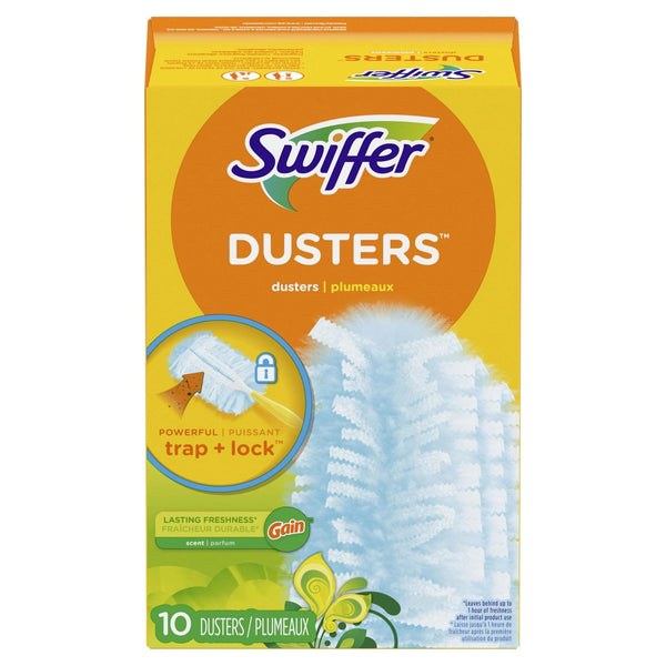 Dusters Refill for Cleaning, Feather & Microfiber Duster Alternative, Gain - 2 packs - 10 count per pack plus 3 My Outlet Mall Resealable Storage Pouches