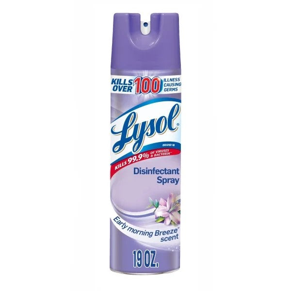 Disinfectant Spray, Sanitizing/Antibacterial Disinfecting and Deodorizing, Early Morning Breeze - 1 pack - 19 oz per pack - plus 3 My Outlet Mall Resealable Storage Pouches