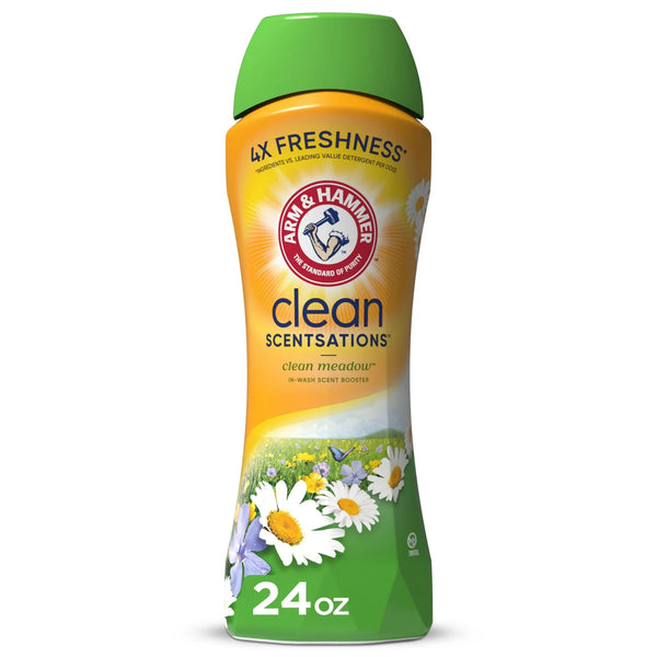 Clean Scentsations In-Wash Scent Booster, Laundry Scent Booster Clean Meadow scent - 2 packs - 24 oz per pack - plus 3 My Outlet Mall Resealable Storage Pouches