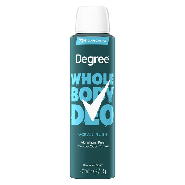 Men Whole Body Deodorant Spray for Men, Ocean Rush Scent, Aluminum Free - 2 packs - 4 oz per pack - plus 3 My Outlet Mall Resealable Storage Pouches