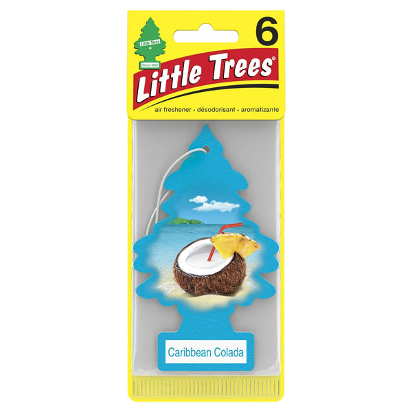 Air Freshener Caribbean Colada Fragrance 6 count - 1 pack - plus 3 My Outlet Mall Resealable Storage Pouches