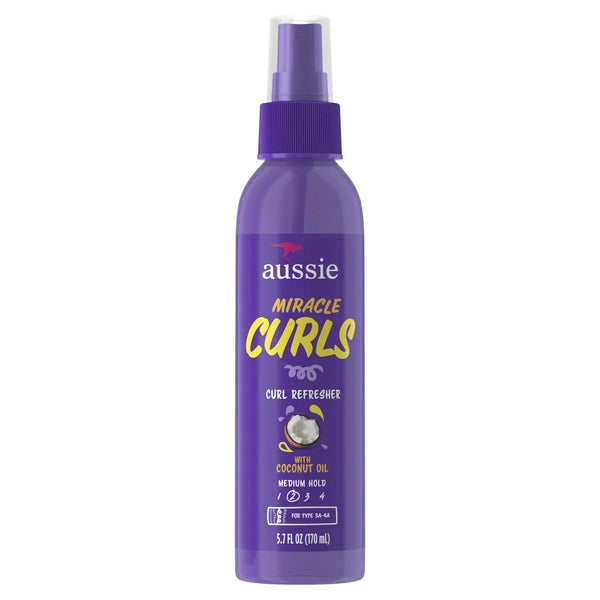 Miracle Curls Curl Refresher Spray Gel, Max Hold, for All Hair Types - 2 packs - 5.7Fl oz per pack - plus 3 My Outlet Mall Resealable Storage Pouches