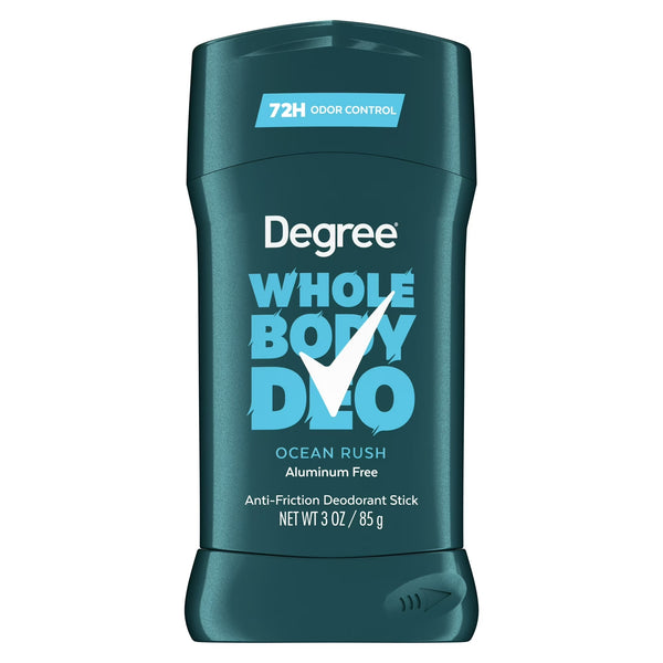 Men Whole Body Deodorant Stick for Men Ocean Rush Scent Aluminum Free - 3 packs - 3 oz per pack - plus 3 My Outlet Mall Resealable Storage Pouches