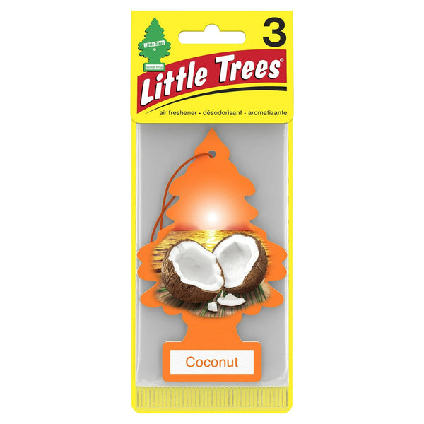 Air Freshener Coconut Fragrance- 1 pack - 3 count per pack plus 3 My Outlet Mall Resealable Storage Pouches