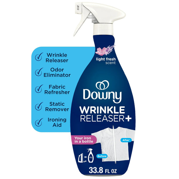 Wrinkle Releaser and Refresher Fabric Spray, Light Fresh Scent - 1 pack - 33.8 fl oz per pack - plus 3 My Outlet Mall Resealable Storage Pouches