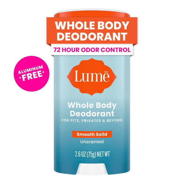 Whole Body Women's Deodorant Smooth Solid Stick Aluminum Free, Unscented - 3 packs - 2.6 oz per pack - plus 3 My Outlet Mall Resealable Storage Pouches