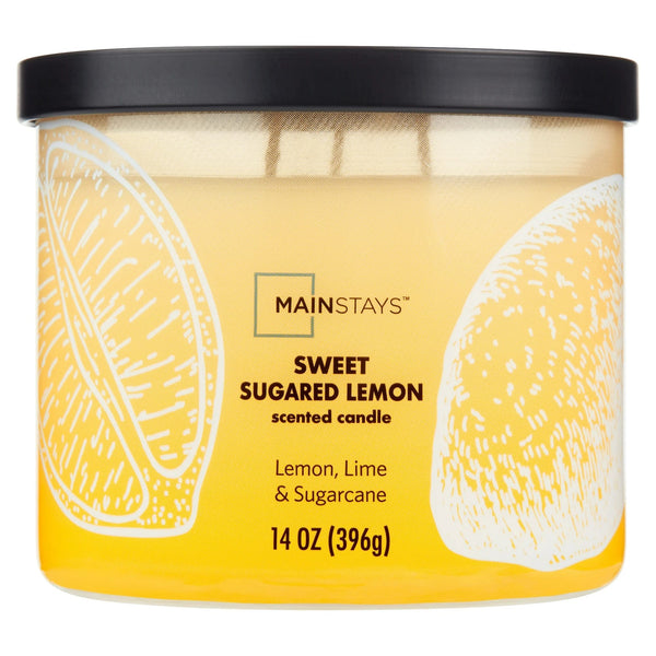 3-Wick Ombre Wrap Sweet Sugar Lemon Candle - 2 packs - 14 oz per pack - plus 3 My Outlet Mall Resealable Storage Pouches