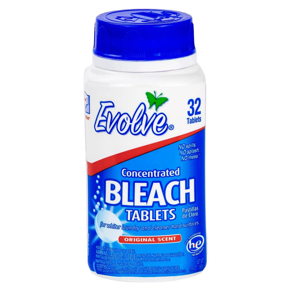 Bleach Tablets, Ultra Concentrated, Original Scent - 3 packs - 32 Count - plus 3 My Outlet Mall Resealable Storage Pouches